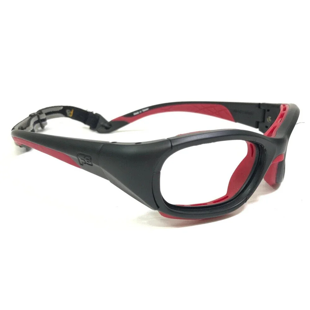 Rec Specs Athletic Goggles Frames SLAM 230 Matte Black Red Strap 49-17-135